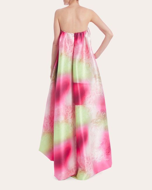 ONE33 SOCIAL Pink Strapless High-low Bubble Gown