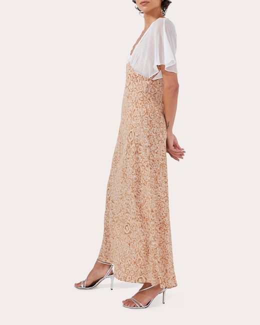 Hayley Menzies Natural Hayley Zies Low-back Silk Slip Dress