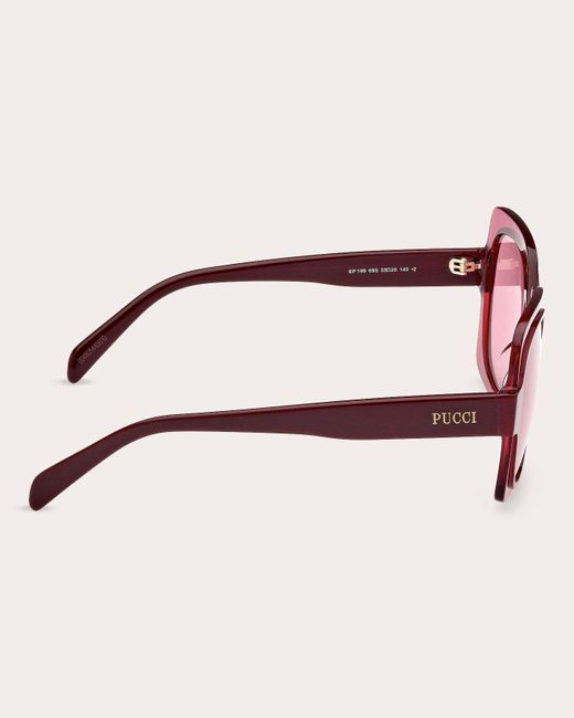 Emilio Pucci Pink Burgundy Ep0199 Bi-layer Sunglasses