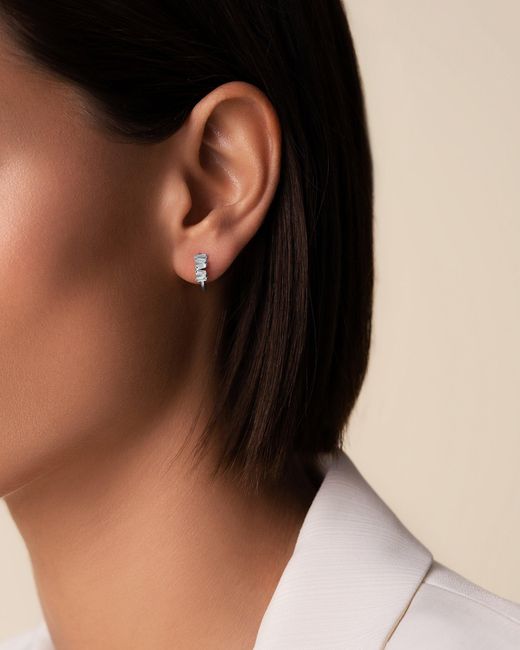 Suzanne Kalan Natural Bold Diamond huggie Earrings