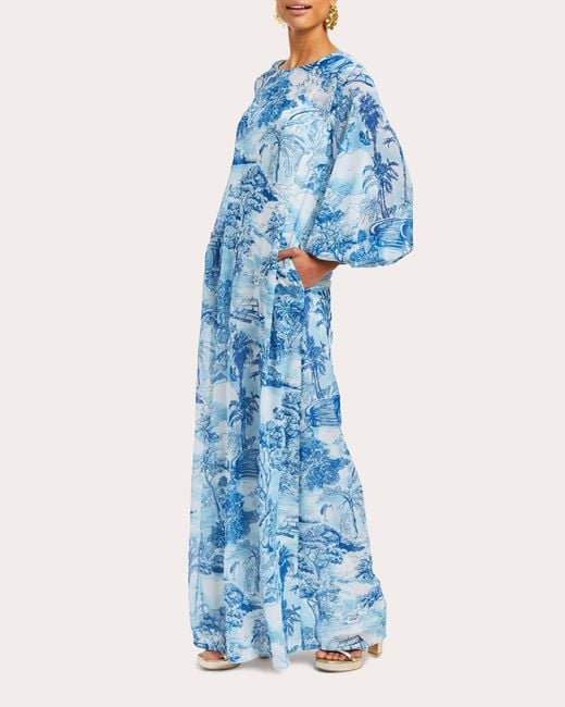 mestiza Blue Luzon Chiffon Gown