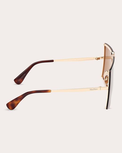 Max Mara Gold Metal Sunglasses