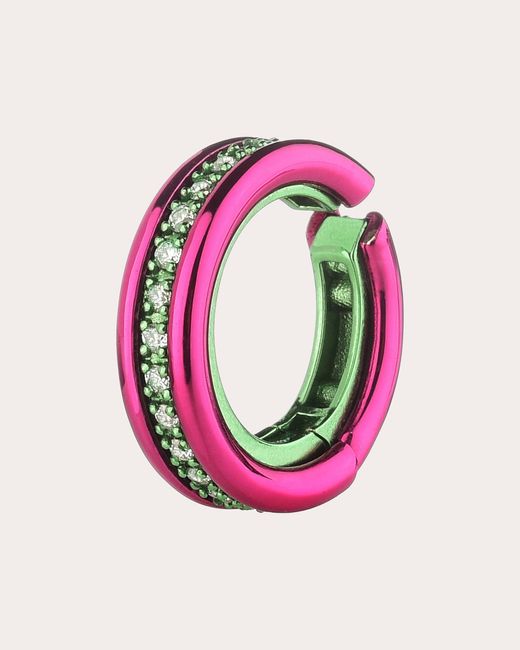 Eera Pink Metallic Fuchsia & Green Mini Ear Cuff