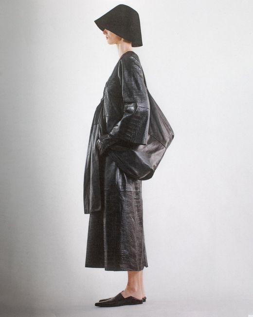 By Malene Birger Black Cebello Leather Midi Dress