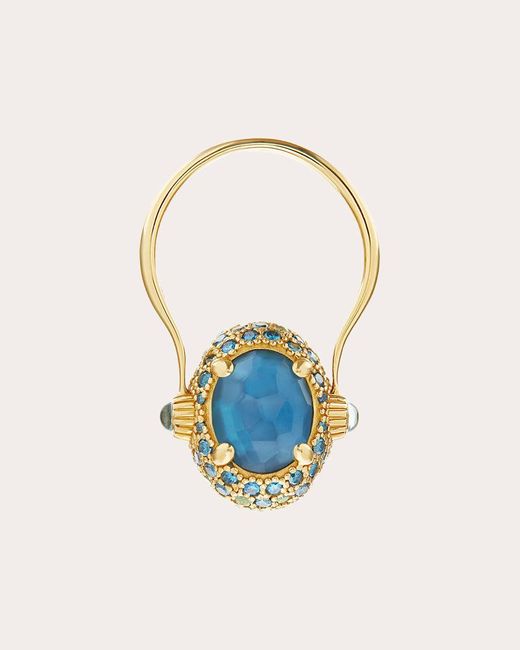 Reversible Rings Nanis Italian Jewels Sapphire & Topaz 18K Reversible Ring in Blue | Lyst