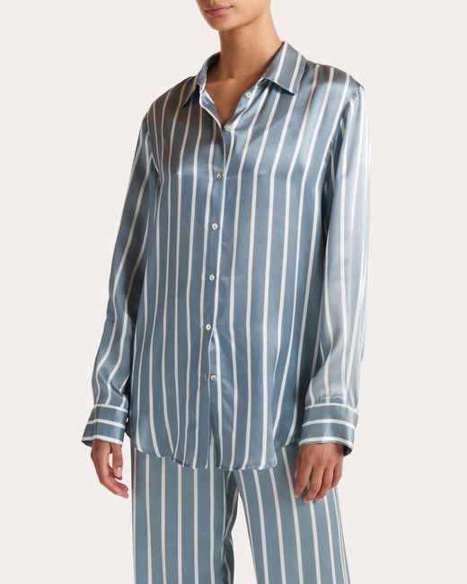 Asceno Blue London Pajama Top