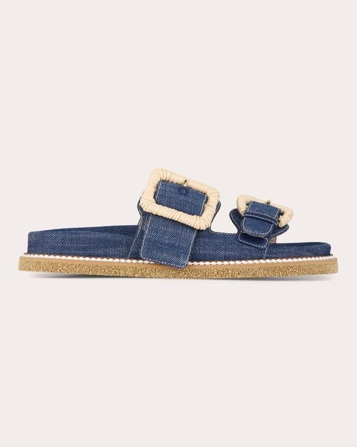 Rodo Blue Robin Denim Wicker Buckle Sandal