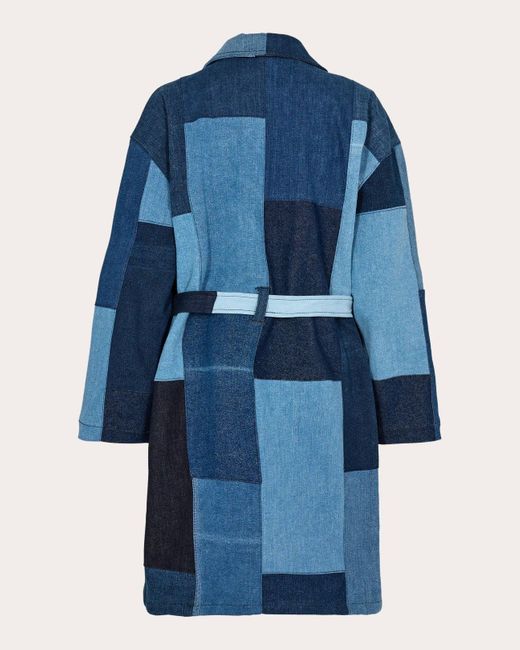 Tomorrow Blue Women's Arizona Patchwork Denim Trench Coat