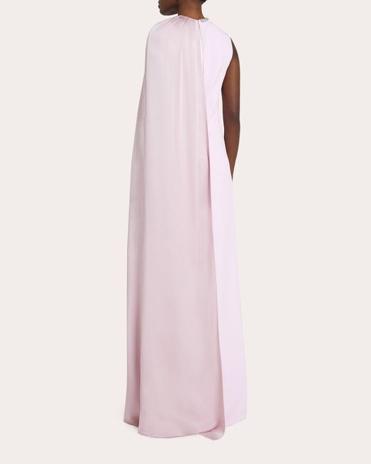Safiyaa Pink Asan Asymmetric Cape Gown