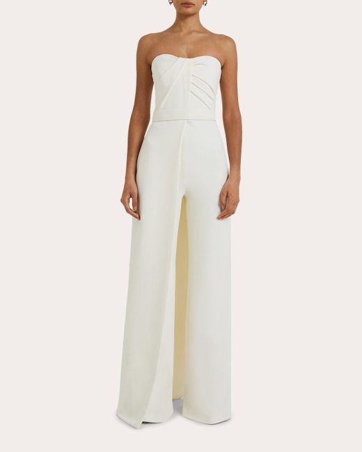 Safiyaa White Remi Bustier Jumpsuit