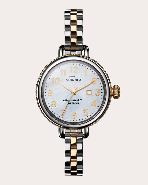 Shinola Metallic Birdy 34mm Two-tone Bracelet Watch