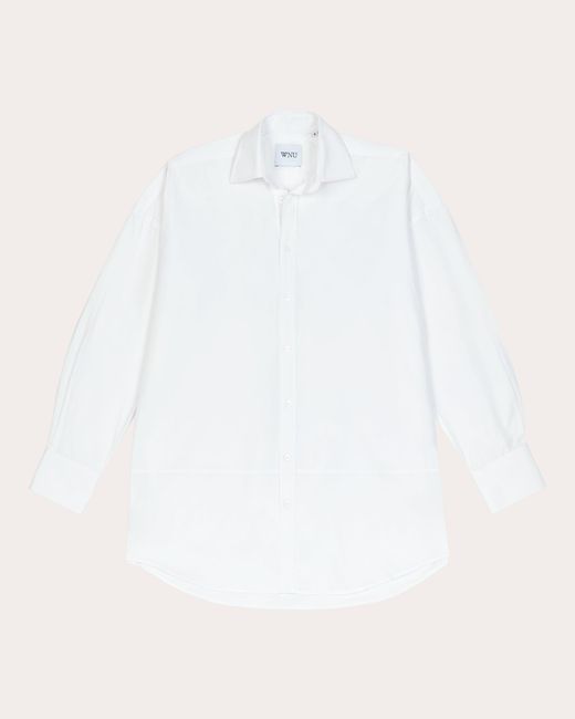 With Nothing Underneath White Molly Fine Poplin Shirt