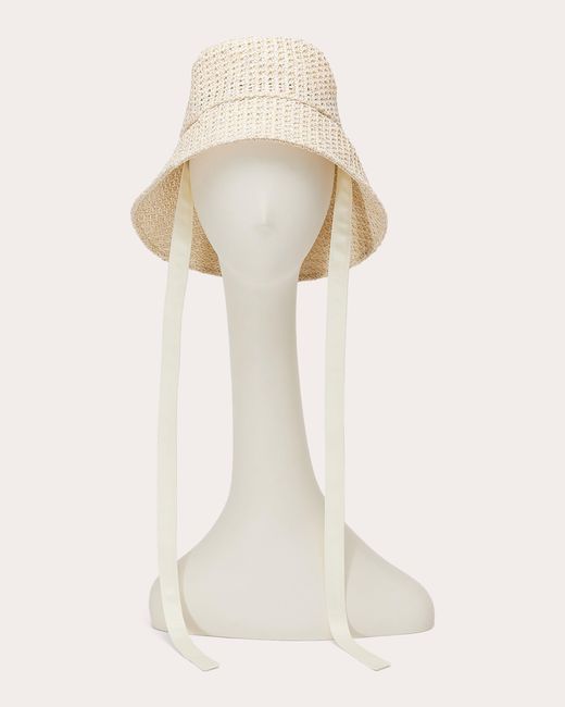 Eugenia Kim White Ally Asymmetric Bucket Hat