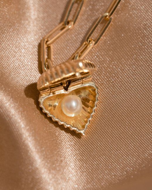 RENNA Metallic Open Heart Diamond Locket