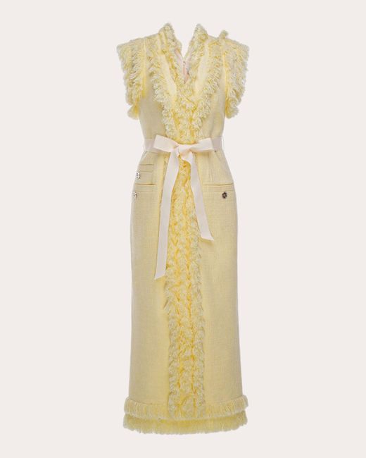 Huishan Zhang Metallic Arlo Tweed Dress