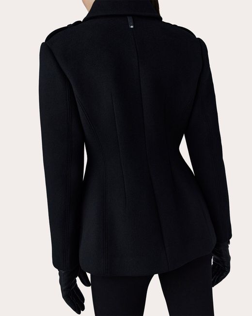 Mackage Blue Marcy Double-faced Wool Jacket