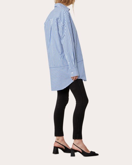 With Nothing Underneath Blue The Molly Fine Poplin Shirt