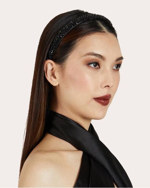 Eugenia Kim Gala Floral Crystal Headband in Black Lyst