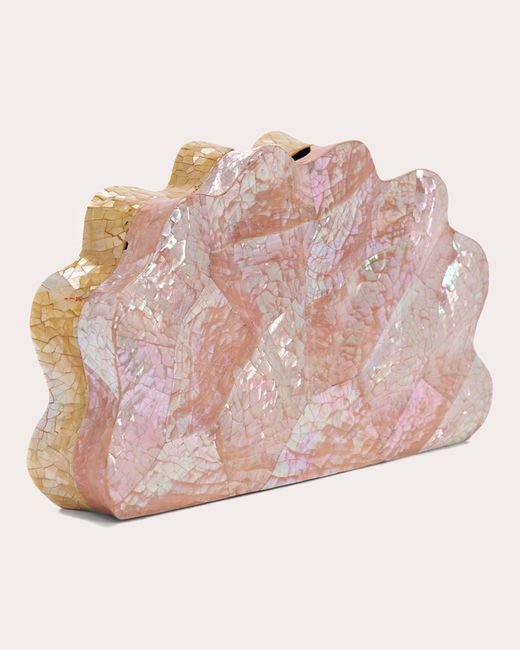 Emm Kuo Pink Loulou Mother Of Pearl Shell Clutch