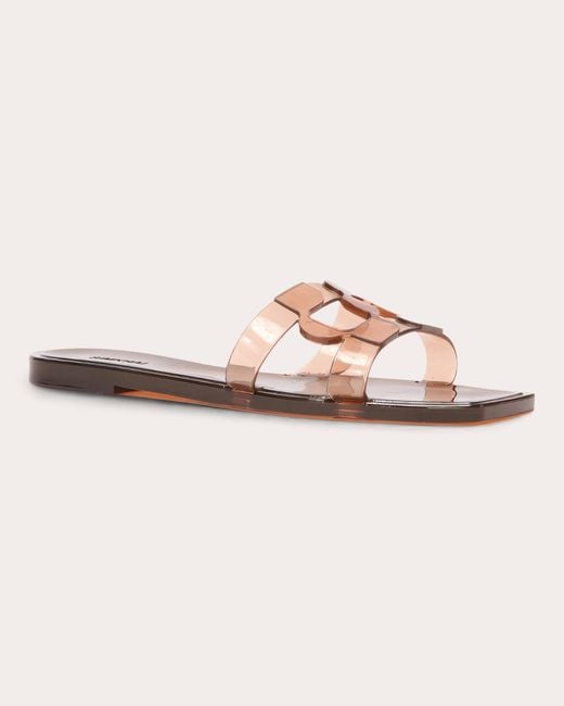 Jonathan Simkhai Brown Monogram Jelly Sandal