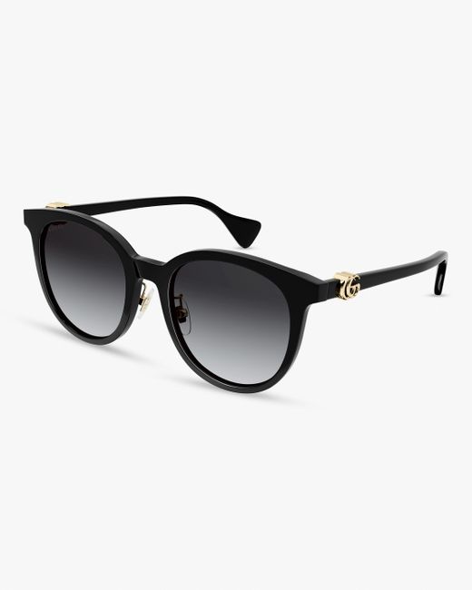 Gucci Oval Sunglasses in Black Lyst