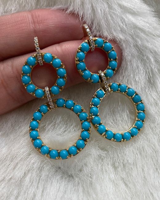 Goshwara Blue 18K Limited Edition Drop Earrings