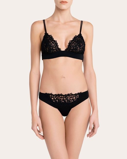 La Perla Black Women's Georgette Silk Triangle Bra