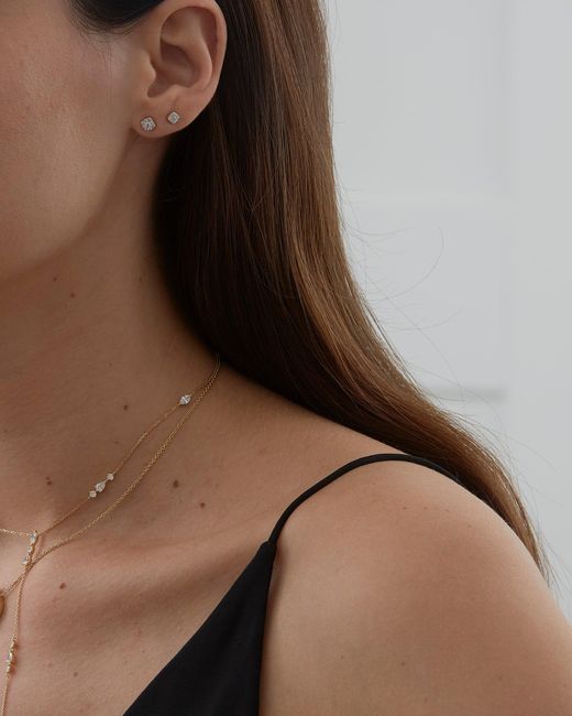 Sara Weinstock Metallic Adira Diamond Stud Earrings