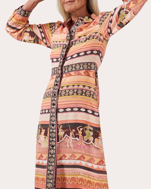Hayley Menzies Multicolor Hayley Zies Silk Maxi Shirt Dress