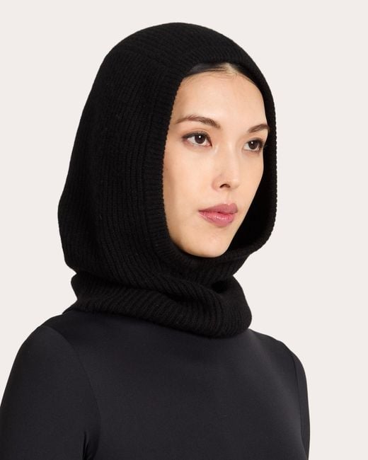 Eugenia Kim Black Rudi Ribbed Cashmere Balaclava