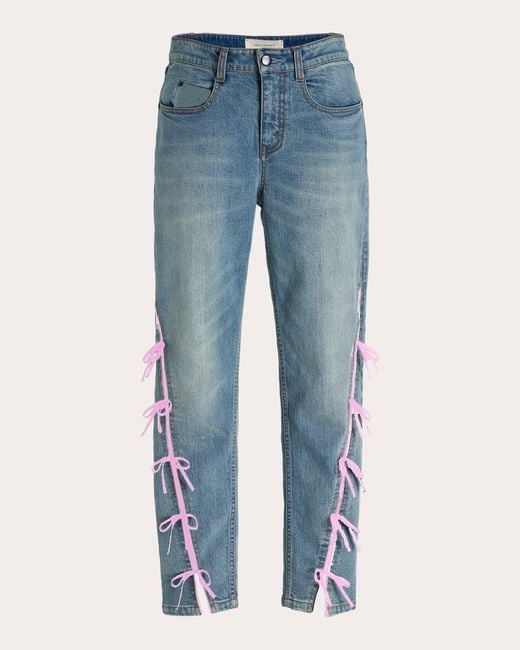 Hellessy Blue Janelle Bow Jeans