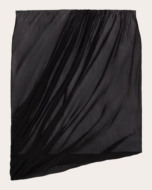 Helmut Lang Black Silk Bubble Skirt
