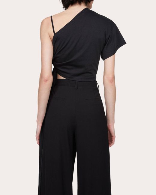 Rodebjer Black Pizza Wrap Top