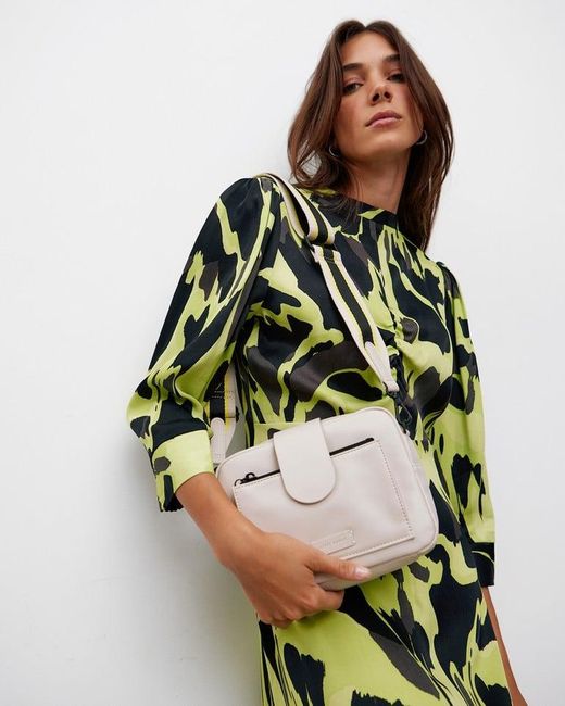 Oliver Bonas Charlee Coated Crossbody Camera Bag in White Lyst