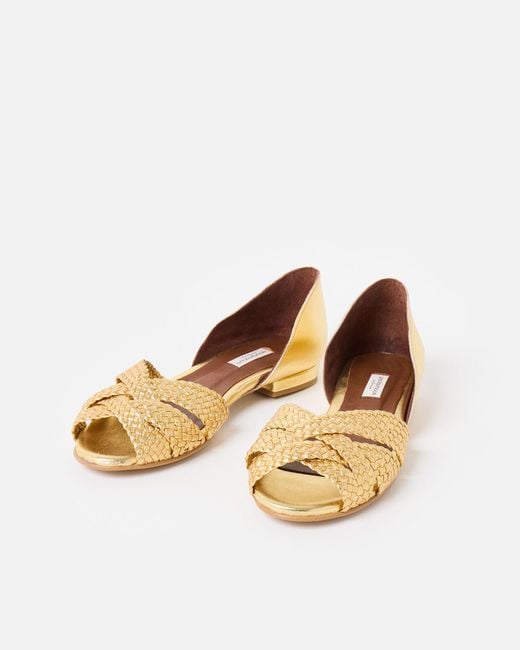 Anonymous Copenhagen Natural Sanni 20 Braided Leather Sandals, Size Uk 3