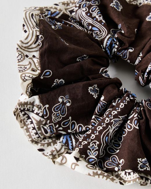 Oliver Bonas Black Samantha Bandana Large Scrunchie