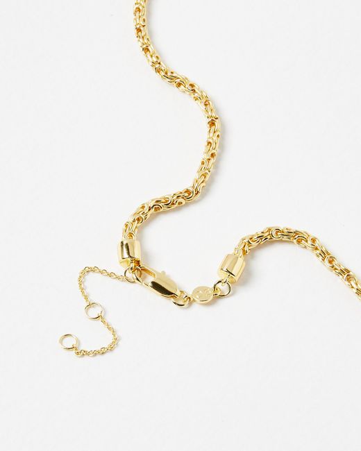 Oliver Bonas White Megan Looped Links Chain Necklace