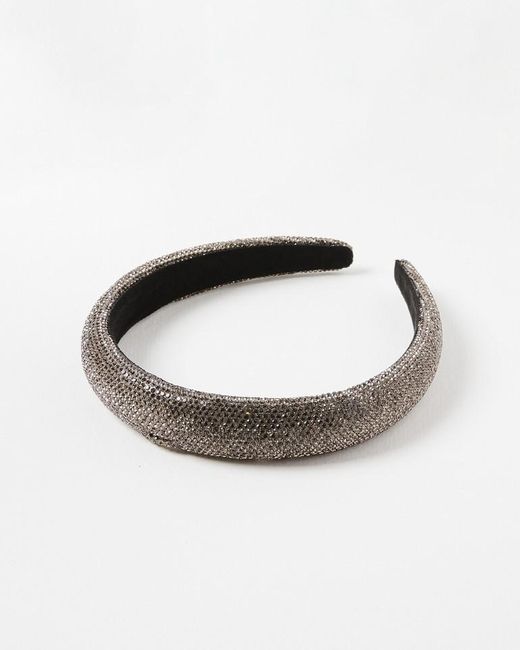 Oliver Bonas Jovie Sparkle Puffy Headband in Brown Lyst