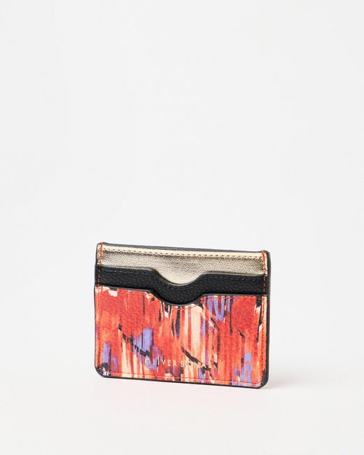 Oliver Bonas Red Rosa Metallic Card Holder