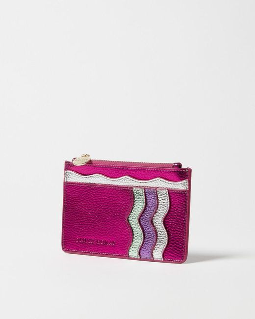Oliver Bonas Rita & Silver Metallic Card Holder in Pink Lyst