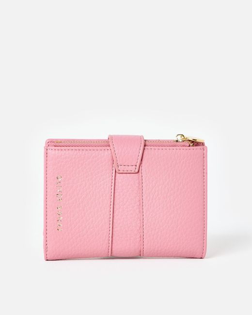 Oliver Bonas Pink Naomi & Brown Zipped Purse