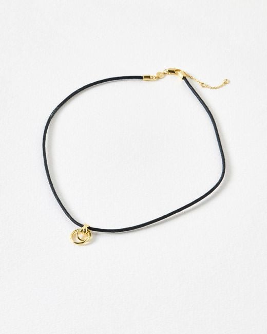 Oliver Bonas Metallic Juno Double Loop Choker Necklace