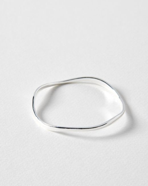 Oliver Bonas White Ona Ripple Wave Bangle