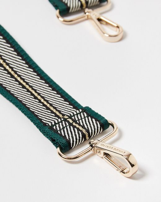 Oliver Bonas Green Stripe Replacement Bag Strap