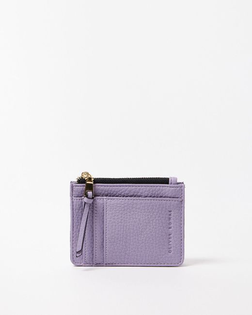 Oliver Bonas Purple Kadie Lilac Zipped Card Holder