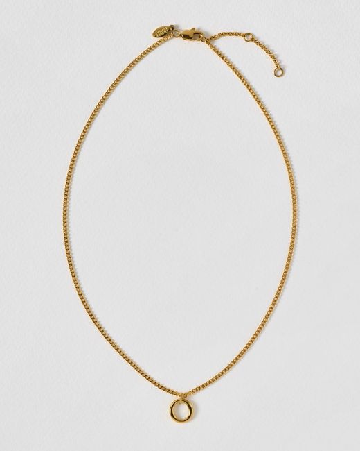 Oliver Bonas Metallic Eden Tone Waterproof Circle Pendant Necklace