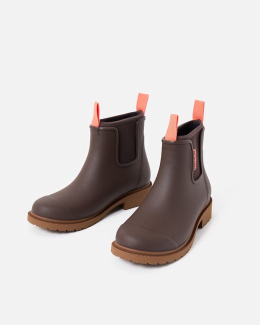 Merry People Brown Mocha Bobbi Ankle Wellington Boots, Size Uk 3