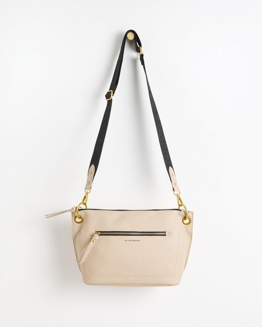 Oliver Bonas Natural Elsie Ecru Crossbody Bag Medium