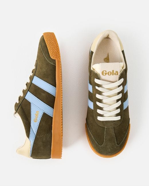 Gola Green Elan Khaki & Blue Trainers, Size 3