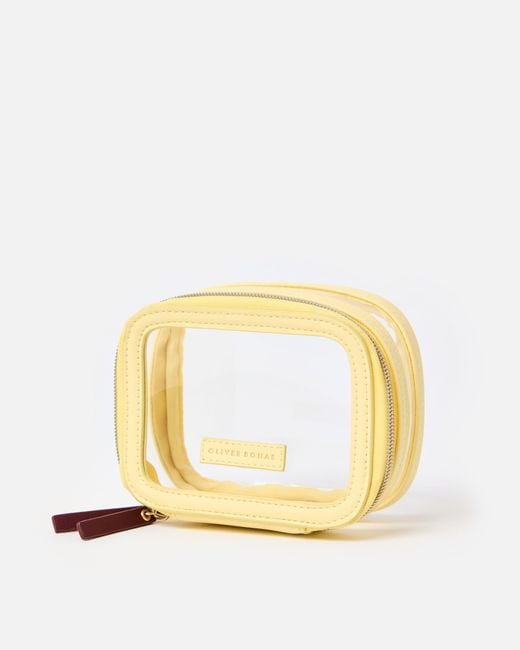 Oliver Bonas Metallic Clear Rectangular Travel Makeup Bag